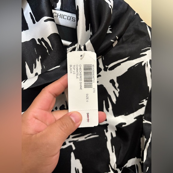 CHICOS,Chantelle,Cowl neck,Size 0,100% Polyester,NWT - Picture 8 of 13